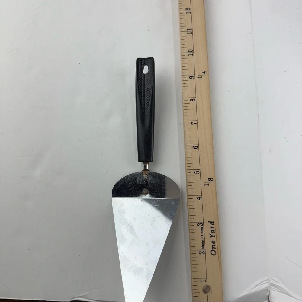 Vintage Ekco Pie Server Metal Black Handle Kitchen Utensil SEE ALL.